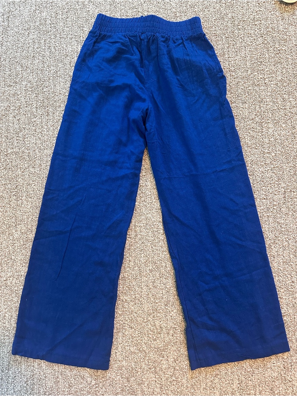 Royal Blue Sienna Sky Flowy Wide Leg Pants (S)
